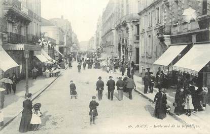 CPA FRANCE 47 "Agen, Boulevard de la République".