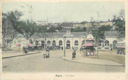 CPA FRANCE 47 "Agen, La gare".