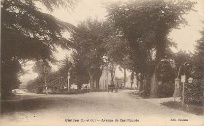 CPA FRANCE 47 "Cancon, Avenue de Castillonnès".