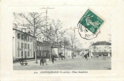 CPA FRANCE 47 " Casteljaloux, Place Gambetta".