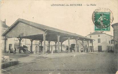 CPA FRANCE 47 " Lévignac de Seyches, La halle".