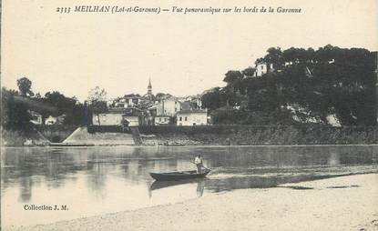 CPA FRANCE 47 " Meilhan, Vue panoramique sur les bords de la Garonne".