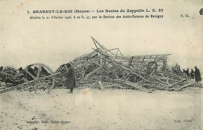 CPA FRANCE 55 "Brabant le Roi, Les Restes du Zeppelin" / ACCIDENT