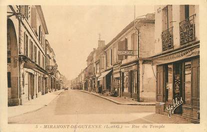 CPA FRANCE 47 " Miramont de Guyenne, Rue du Temple".