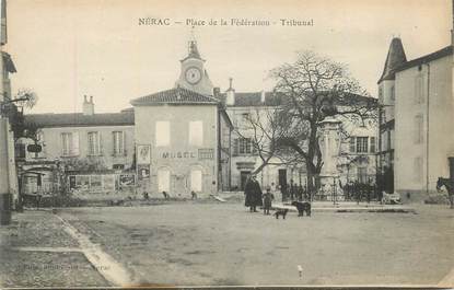 CPA FRANCE 47 " Nérac, Place de la Fédération, Tribunal".