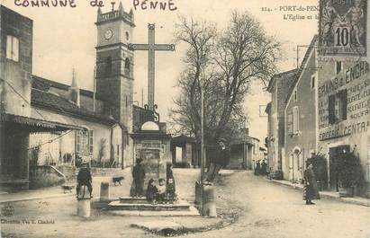 CPA FRANCE 47 " Port de Penne, L'église".