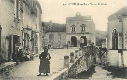 CPA FRANCE 47 "Penne, Place de la Mairie".