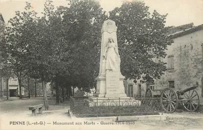 CPA FRANCE 47 "Penne, Monument aux morts".