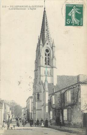 CPA FRANCE 47 "Villefranche de Queyran, L'église".