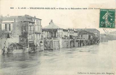 CPA FRANCE 47 " Villeneuve sur Lot, Crue du 15 décembre 1906".