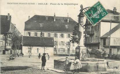 CPA FRANCE 90 " Delle, Place de la République"'.