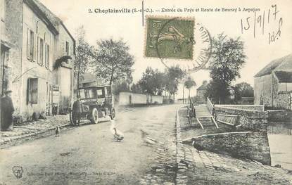 CPA FRANCE 91 " Cheptainville, Route de Bouray à Arpanjon".