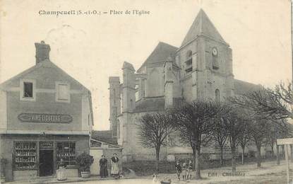CPA FRANCE 91 " Champcueil, Place de l'église".