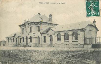 CPA FRANCE 91 "Corbreuse, L'école et la Mairie".