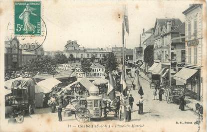CPA FRANCE 91 "Corbeil, La place du marché".