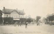 91 Essonne CPA FRANCE 91 "Corbeil, Café de la gare et rue d'Essonne".