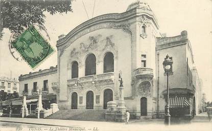 CPA TUNISIE "Tunis, le Théâtre municipal"