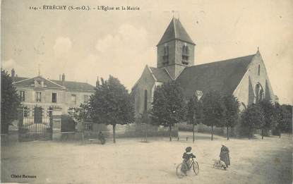 CPA FRANCE 91 "Etrechy, L'église et la Mairie".