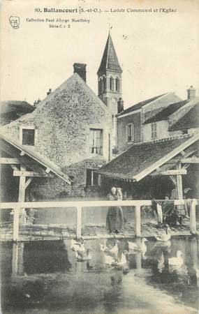 CPA FRANCE 91 "Ballancourt, Lavoir communal et l'église".