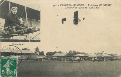 CPA FRANCE 91 "Etampes, L'aviateur Rougerie". / AVIATEUR