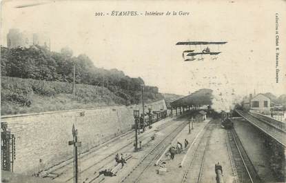 CPA FRANCE 91 "Etampes, Intérieur de la gare"