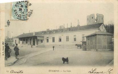 CPA FRANCE 91 "Etampes, La gare".