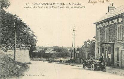 CPA FRANCE 91 "Longpont - St Michel, Restaurant Le Pavillon".
