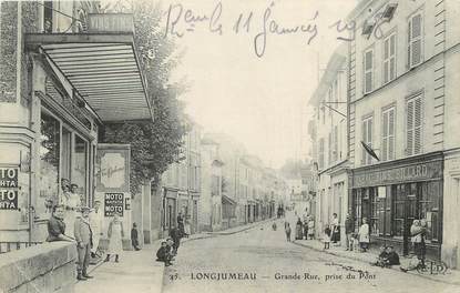 CPA FRANCE 91 "Longjumeau, Grande rue prise du pont".