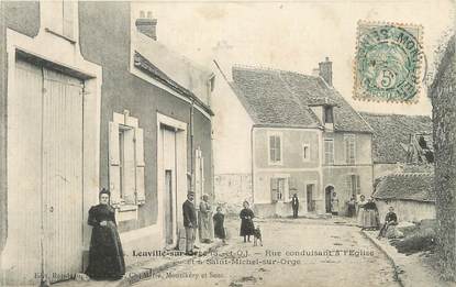 CPA FRANCE 91 "Leuville sur Orge, Rue conduisant à l'église".