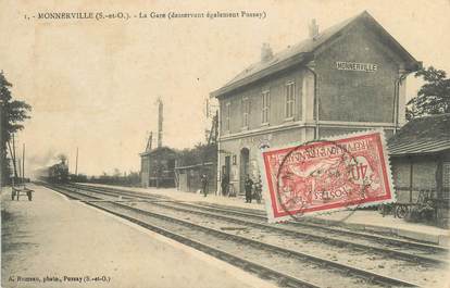 CPA FRANCE 91 "Monnerville, La gare".