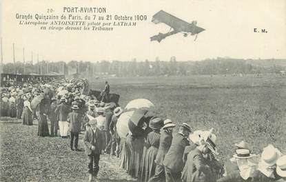 CPA FRANCE 91 " Port Aviation, L'aéroplane Antoinette piloté par Latham". / AVIATION