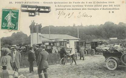 CPA FRANCE 91 " Port Aviation, L'aéroplane piloté par De Rue". / AVIATION