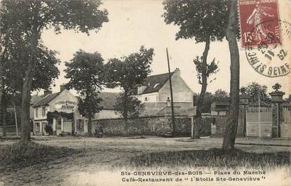 CPA FRANCE 91 " Ste Geneviève des Bois, Place du Marché".