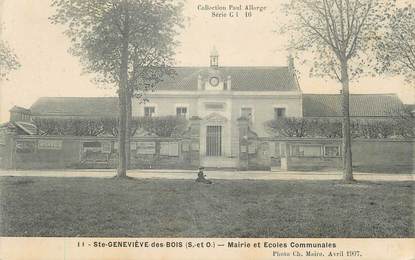 CPA FRANCE 91 " Ste Geneviève des Bois, Mairie et école communale".