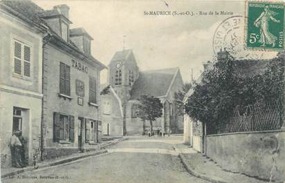 CPA FRANCE 91 " St Maurice, Rue de la Mairie".
