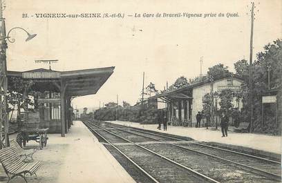 CPA FRANCE 91 "Vigneux sur Seine La gare".