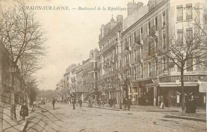 CPA FRANCE 71 " Chalon sur Saône, Boulevard de la République".