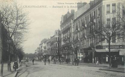 CPA FRANCE 71 " Chalon sur Saône, Boulevard de la République".