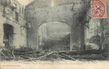 CPA FRANCE 71 " Nancy, Théâtre municipal incendié le 04 octobre 1906".