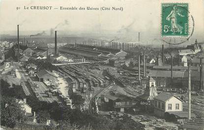 CPA FRANCE 71 " Le Creusot, Ensemble des usines".