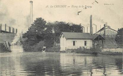 CPA FRANCE 71 " Le Creusot, Etang de la Forge".