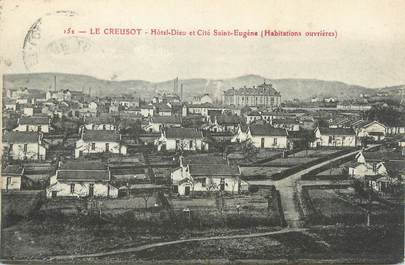 CPA FRANCE 71 " Le Creusot, Hôtel Dieu et Cité St Eugène".