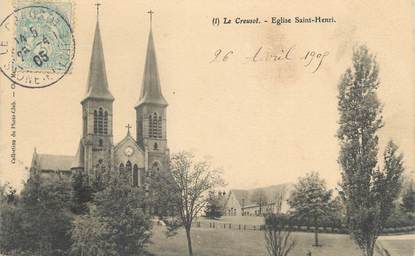CPA FRANCE 71 " Le Creusot, Eglise St Henri".