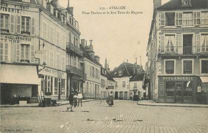 CPA FRANCE 89 " Avallon, Place Vauban et rue Tour du Magasin".