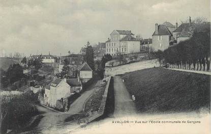 CPA FRANCE 89 " Avallon, Vue sur l'école communale de garçons".