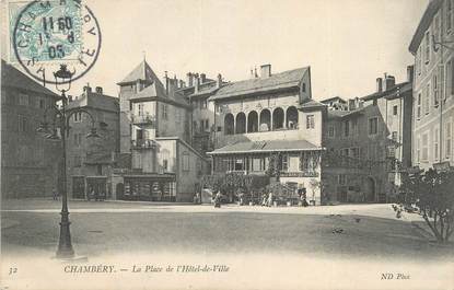 CPA FRANCE 73 " Chambéry, La place de l'Hôtel de Ville".