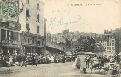 CPA FRANCE 42 " St Etienne, La place du Peuple ".