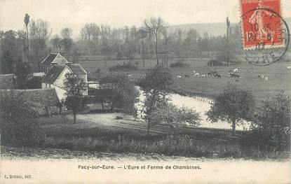 CPA FRANCE 27 " Pacy sur Eure, L'Eure et la ferme de Chambines".