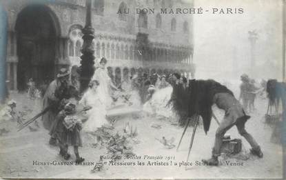 CPA PUBLICITE / Au Bon Marché / TABLEAU / Salon  des Artistes français  1913 / VENISE