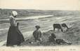 CPA FRANCE 29 " Pointe du Raz, Gardeuse de vaches aux étangs". / FOLKLORE